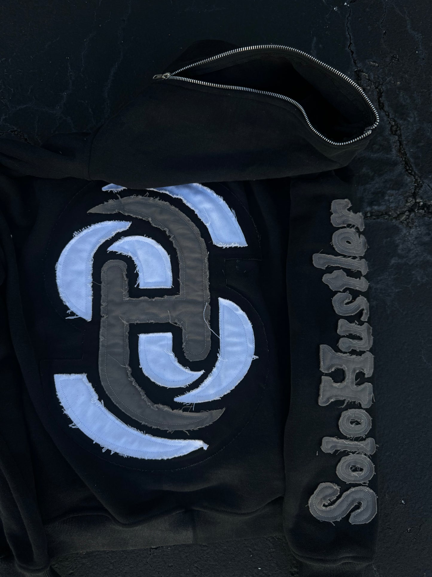 Full zip up Solo Hustler jacket (Black)